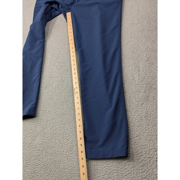 Under Armour Golf Pants Mens 36x34 (Meas 34x31) Blue Nylon Blend Stretch Chino - Picture 11 of 11